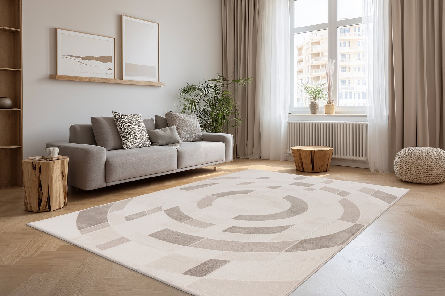 Batucci Bergamo matto 160x230 703 silver