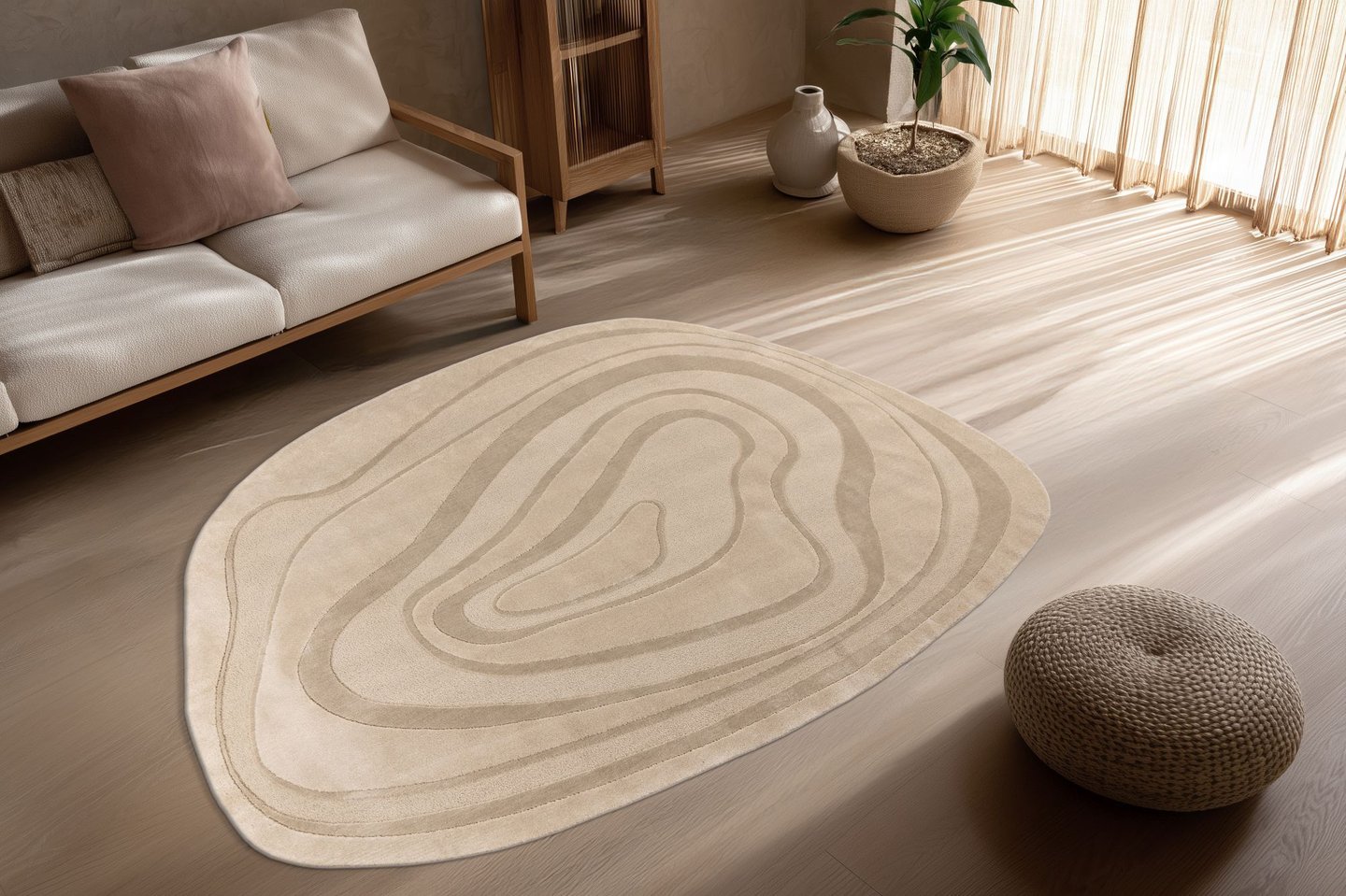 Batucci Livorno oval matto 160x230 701 beige