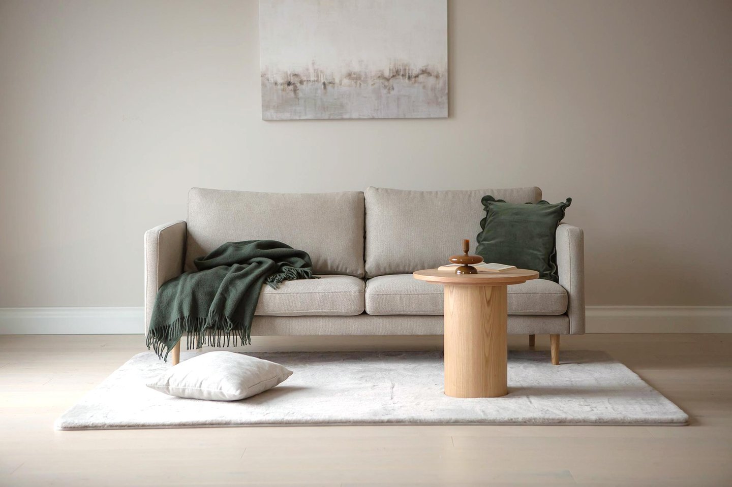 Copenhagen Scandic 3-ist. sohva beige / tammijalat