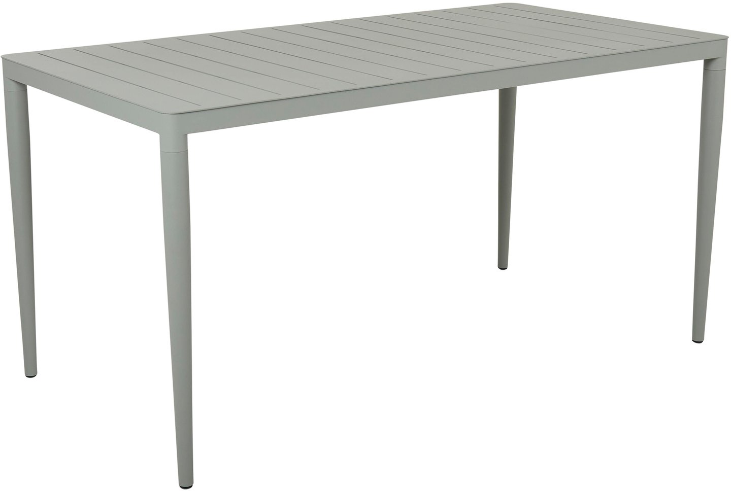 Bigby ruokapöytä 144x76 cm, vihreä: Tyylikäs vihreä ruokapöytä ulkokäyttöön, 144x76 cm. Erinomainen valinta terassille tai puutarhaan ruokailuhetkiin. Kestävä ja kaunis!
