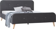 Hemma & Moon Silver verhoiltu sänky 160x200 harmaa