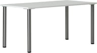 Max pöytä 135x80 cm, valkoinen kansi / kromi jalat: Tyylikäs valkoinen Max-työpöytä (135x80 cm) sopii moderniin toimistoon tai kotiin. Kestävä metallijalka takaa vakauden ja tyylin.
