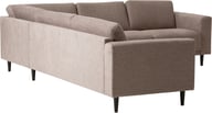 Portland Kulmasohva 2K3, beige: Tyylikäs Portland-kulmasohva beige väri, muokattava ja dynaaminen, täydellinen olohuoneeseen. Luo mukautuvaa tilaa moderniin sisustukseen.