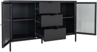 Pikkukuva: House Nordic Dalby senkki 2-ovea, 3-laatikkoa 140x40x85 cm, musta