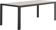 Pikkukuva: Dakota ruokapöytä 205x90cm, musta alumiini / vaaleanharmaa Easywood