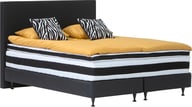 Fly Palace Lounge jenkkisänky 160x200 musta, sis. petauspatja: Tyylikäs 160 cm leveä jenkkisänky, jossa viskoelastinen patja ja moderni musta viimeistely. Täydellinen makuuhuoneeseen, mukautuva ja tukeva nukkumismukavuus.