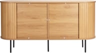 Pikkukuva: Pihla senkki 140x40x76cm, tammen värinen melamiini / mustat jalat