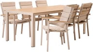 Pikkukuva: Saarni ruokailuryhmä 205x90, kuudelle, saarni/khaki + beige pehmusteet