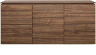 Lakeus senkki nro 5. 148 cm tuplakannella ruskea, seinään asennettava