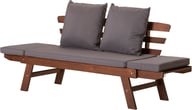 Pikkukuva: Classic 2-ist. sohva (taitettava, sis. pehmusteet) öljytty akaasia