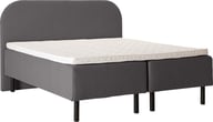 Pikkukuva: Unelle 500 Viscolux runkopatjasetti 5-vyöh. visco 160x200cm medium/medium, Fano 93 tummanharmaa, mustat puujalat (sis. Memory-petauspatja soft + sileä pääty)