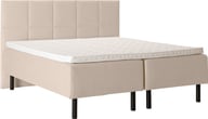 Pikkukuva: Unelle 500 Viscolux runkopatjasetti 5-vyöh. visco 160x200cm medium/medium, Fano 03 luonnonvalkoinen, mustat puujalat (sis. Memory-petauspatja soft + ruutu-pääty)