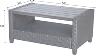 Torino sohvapöytä 92x56cm, musta polyrottinki: Tyylikäs matala sohvapöytä mustasta polyrottingista, mitat 92x56 cm. Sopii täydellisesti terassille tai puutarhaan. Kestävä ja helppohoitoinen.