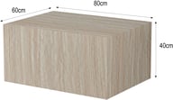Reef sohvapöytä 80x60 beige: Tyylikäs beige travertinosohvapöytä, joka yhdistää käytännöllisyyden ja kauniin muotoilun. Sopii täydellisesti olohuoneen säilytyskalusteeksi.
