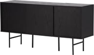 Björkön senkki 150x75 cm: Tyylikäs musta senkki olohuoneeseen tai makuuhuoneeseen. Matala malli, 150x75 cm, tarjoaa käytännöllistä säilytystilaa. Sopii täydellisesti moderniin sisustukseen.