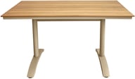 Albury ruokapöytä 130x70 taupe alumiini / tiikki easywood: Tyylikäs Albury ruokapöytä, 130x70 cm, taupe alumiinia ja tiikkiä. Erinomainen valinta terassille, parvekkeelle tai ulkoruokailuun. Kestävä ja helppohoitoinen!