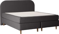 Pikkukuva: Unelle 500 Viscolux jenkkisänky 5-vyöhyke visco, 180x200, medium/medium, Fano 93 tummanharmaa, tammijalat (sis. sileä pääty)