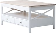 Pikkukuva: Hovi sohvapöytä laatikolla 105cm, valkoinen/valkolakattu koivu