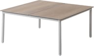 Nordic sohvapöytä 90x90cm 2025: Tyylikäs valkoinen alumiininen sohvapöytä, 90x90 cm, hiekanvärisellä kansilevyllä. Erinomainen valinta terassille tai puutarhaan. Kestävä ja helppohoitoinen.