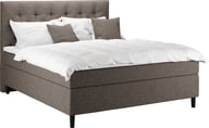Wonderland Scala jenkkisänky 180x200: Tyylikäs 180 cm leveä jenkkisänky tummahkona, varustettuna premium-hyperflex-petauspatjalla. Täydellinen makuuhuoneeseen, mukavuus ja laatu yhdistyvät.