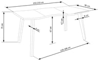 Pikkukuva: Sola ruokapöytä jatkettava 150-210cm, natural tammi (mdf) / musta