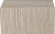 Reef sohvapöytä 80x60 beige: Tyylikäs sohvapöytä beige travertin pinnalla, täydellinen olohuoneen keskipisteeksi. Tarjoaa säilytystilaa ja modernia ilmettä.