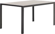 Pikkukuva: Dakota ruokapöytä 150x90cm, musta alumiini / vaaleanharmaa Easywood