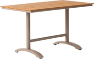 Albury ruokapöytä 130x70 taupe alumiini / tiikki easywood: Tyylikäs Albury ruokapöytä 130x70 cm, taupe alumiinia ja tiikkiä. Sopii täydellisesti terassille, parvekkeelle tai ulkoilmatilaan. Kestävä ja helppohoitoinen.