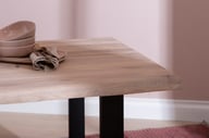 Pikkukuva: Estelle lankkupöytä 140x95 valkoöljytty, U-jalalla