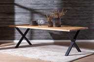 Pikkukuva: Estelle lankkupöytä 240x95 öljytty tammi, X-jalalla