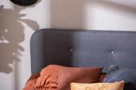 Hemma & Moon Silver verhoiltu sänky 160x200 harmaa