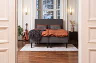 Pikkukuva: Moon Gold runkopatjasetti 160x200 pocket + Moon Gold Luxus petauspatja + Moon Bronze pääty, antrasiitti