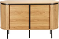 Pikkukuva: Taika senkki 120x40x76cm, tammen värinen melamiini​ / mustat jalat