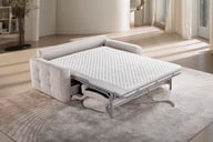 Pikkukuva: Flow 3-istuttava vuodesohva joustinpatjalla monique linen vaalea beige