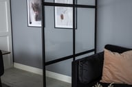 Pikkukuva: Leif väliseinä 120x210 cm musta/kirkas (15353-888)