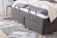 Pikkukuva: Unelle 400 jenkkisänky 160x200cm, Pocket hard/hard, tummanharmaa (sis. Relax-petauspatja ja jalat)