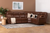 Pikkukuva: Loungea Colorado recliner-kulmasohva 3K2/2K3, ruskea nahka/keinonahka