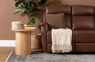 Pikkukuva: Loungea Colorado recliner-kulmasohva 3K2/2K3, ruskea nahka/keinonahka