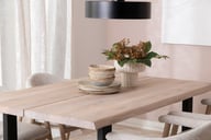 Pikkukuva: Nicola & Estelle ruokailuryhmä neljälle 140x95, valkolakattu tammi, x-jalat