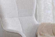 Pikkukuva: N&L Lisbet lepotuoli & rahi, beige verhoilu, natural tammen värinen runko