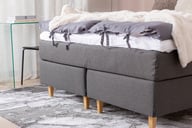 Pikkukuva: Unelle 400 jenkkisänky 160x200cm, Pocket hard/hard, tummanharmaa (sis. Relax-petauspatja ja jalat)