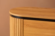 Pikkukuva: Taika senkki 120x40x76cm, tammen värinen melamiini​ / mustat jalat