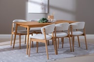 Ekholm & Niela ruokailuryhmä kuudelle, natural tammi