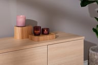 Pikkukuva: Sata taso nro 42. 183cm 2 ovea + 2ltk vaalea tammi, kantikas jalka