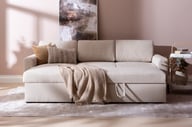Pikkukuva: Ingrid 3-istuttava vuodedivaanisohva beige (ei sis. vuodevaatelaatikkoa)