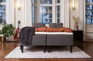 Moon Gold runkopatjasetti 180x200 pocket, antrasiitti: Tyylikäs 180 cm leveä Moon Gold runkopatja tarjoaa mukavuutta ja tukea makuuhuoneeseesi. Pocket-jousitus takaa erinomaisen nukkumiskokemuksen.