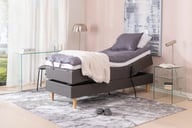Pikkukuva: Unelle 400 moottorisänky 80x200cm, Pocket hard, tummanharmaa (sis. Relax-petauspatja ja jalat)