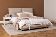 Pikkukuva: Casa sängynrunko 160x200cm patjalle (sis. pääty), beige kangasverhoilu