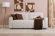 Pikkukuva: Flow 3-istuttava vuodesohva joustinpatjalla monique linen vaalea beige