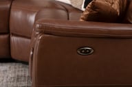 Pikkukuva: Loungea Colorado recliner-kulmasohva 3K2/2K3, ruskea nahka/keinonahka